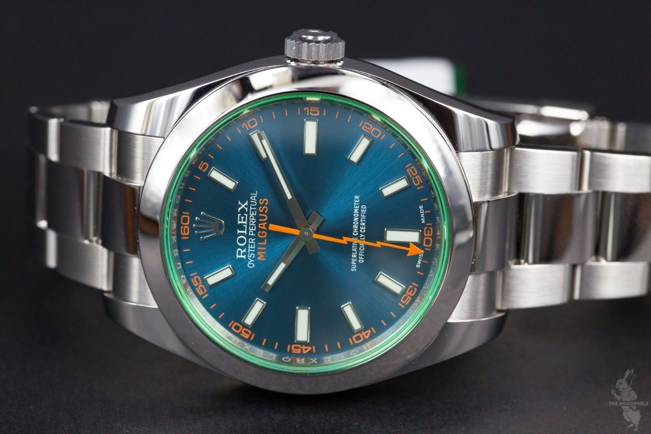 rolex milgauss blu